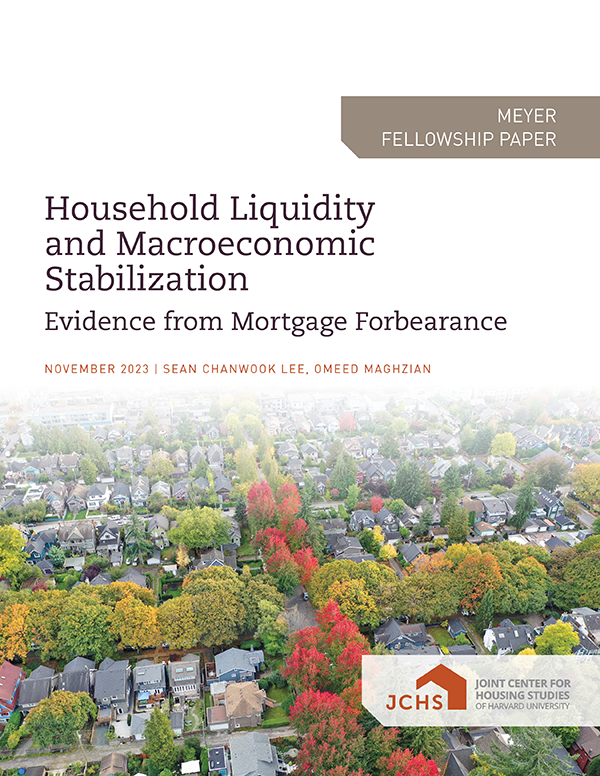 Cover of the paper "Household Liquidity and Macroeconomic Stabilization: Evidence from Mortgage Forbearance."