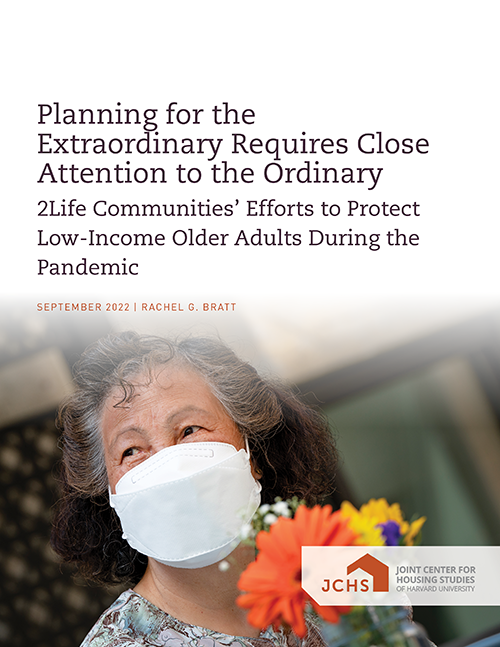 Cover of the paper "Planning for the Extraordinary Requires Close Attention to the Ordinary: 2Life Communities’ Efforts to Protect Low-Income Older Adults During the Pandemic."