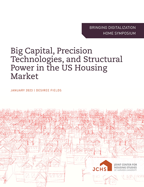Cover of the paper "Big Capital, Precision Technologies, and Structural Power in the US Housing Market."