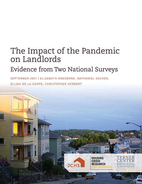 Cover of the paper "The Impact of the Pandemic on Landlords:  Evidence from Two National Surveys."