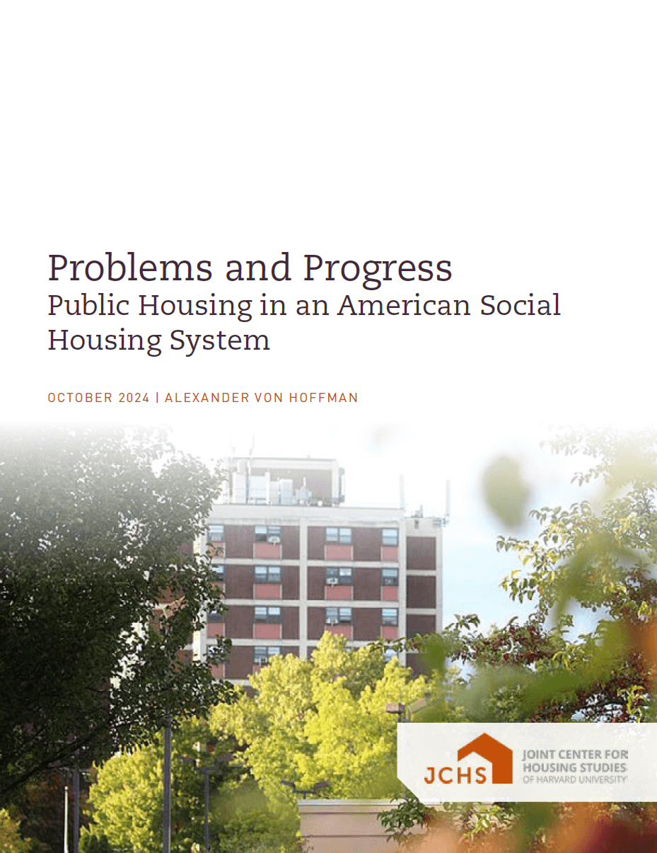 Cover of public housing report.