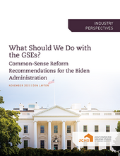 Cover of the paper "What Should We do with the GSEs?"