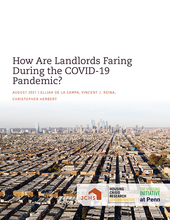 Cover of the paper "How Are Landlords Faring During the COVID-19 Pandemic? Evidence from a National Cross-Site Survey."