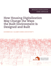 Cover of the paper "How Housing Digitalization May Change the Ways the Built Environment Is Designed and Built."