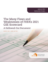 Cover of the paper "The Many Flaws and Weaknesses of FHFA’s 2021 GSE Scorecard."