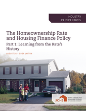 Cover of the paper "The Homeownership Rate and Housing Finance Policy: Part 1."