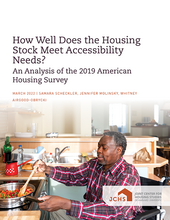 Cover of the paper "How Well Does the Housing Stock Meet Accessibility Needs? An Analysis of the 2019 American Housing Survey."