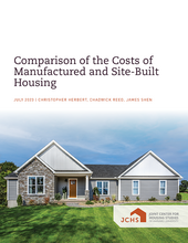 Cover of the paper "Comparison of the Costs of Manufactured and Site-Built Housing."