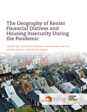 Cover of the paper "The Geography of Renter Financial Distress and Housing Insecurity During the Pandemic."