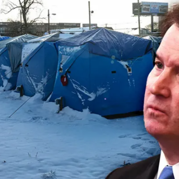 Homeless tent encampment 